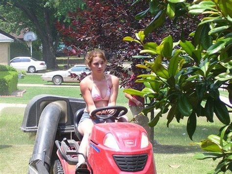 Bikini Lawn Tractor Girl Old Tractors Lawn Tractor Spring Fever