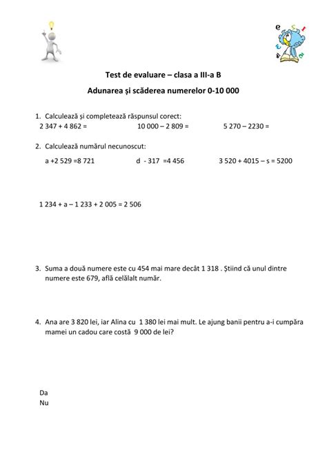 Adunarea Si Scaderea 0 10 000 Interactive Worksheet