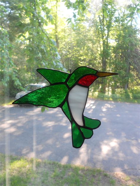 Stained Glass Hummingbird Stained Glass Birds Stained Glass Projects