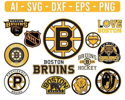 Boston Bruins Svg Nhl Sports Logo Hockey Cut File For Cricut Etsy