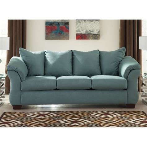 Ashley Darcy Fabric Full Size Sleeper Sofa In Sky 7500636