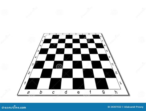 Leeres Schachbrett Stock Abbildung Illustration Von Reihe 34307552