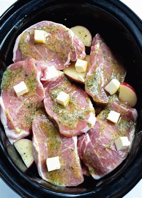 crockpot ranch pork chops and potatoes is a super quick easy and no fuss weekday din