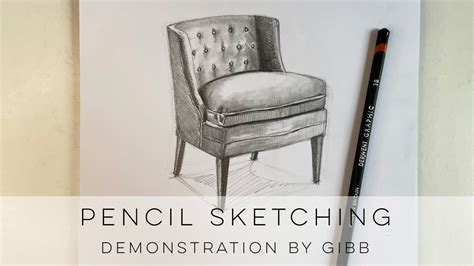 How To Draw Furniture From Beginning To End A Lounge Chair Sketch In