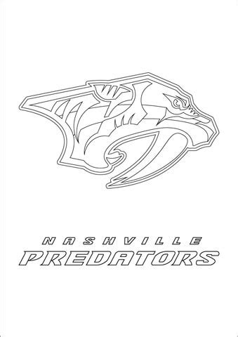 Nashville Predators logo Målarbok Gratis Målarbilder att skriva ut