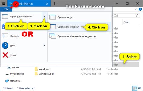 Open Each Folder In Same Or New Window In Windows 10 Tutorials