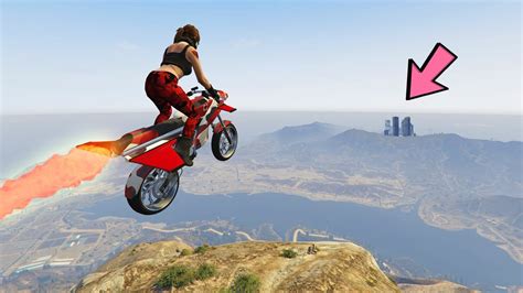 Gliding From Mt Chiliad To The City New Amazing Flying Rocket Bike