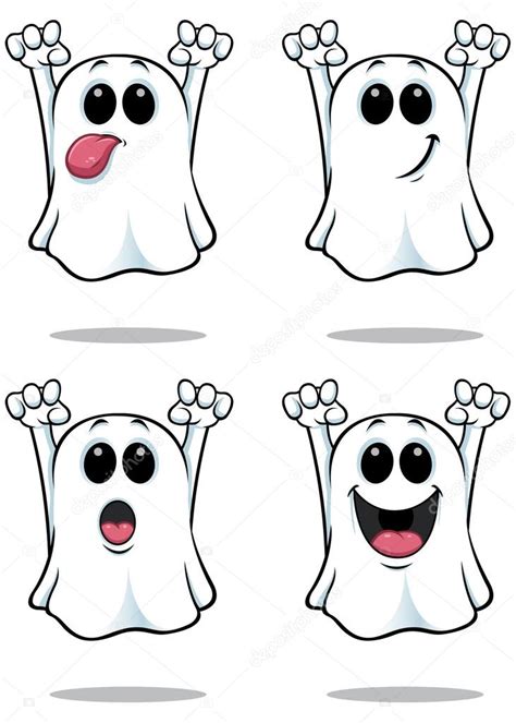 Dibujos Animados De Los Fantasmas Set 1 — Vector De Stock © Npr1977