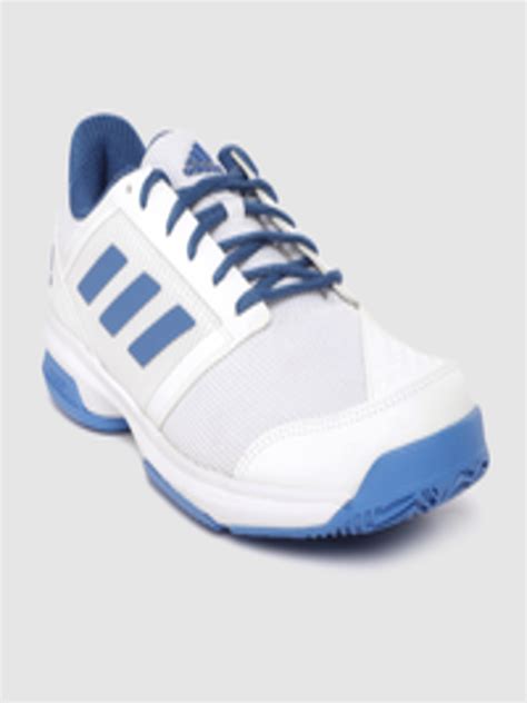 Buy Adidas Men White Textured Stin Indoor Tennis Shoes Sports Shoes