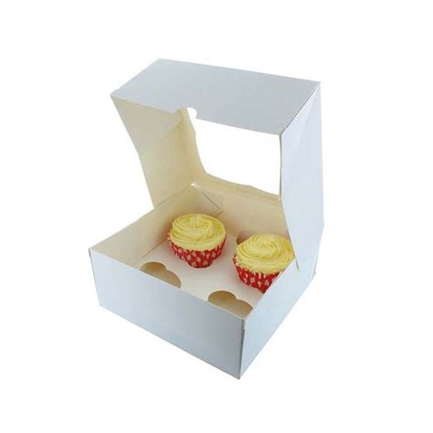 4 Hole Cupcake Box With Window Cake Craft Company