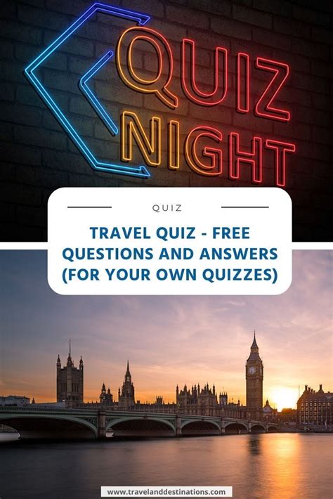 Travel Quiz Free Questions And Answers For Your Own Quizzes