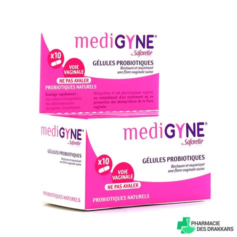 Medigyne Gelules Vaginales Probiotiques Saforelle Pharmacie Des
