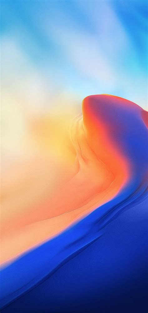 Ios 11 Iphone X Orange Red Blue Clean Simple Abstract Apple