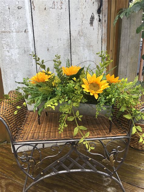 Sunflower Centerpiece Farmhouse Sunflower Table Decor Sunflower Table