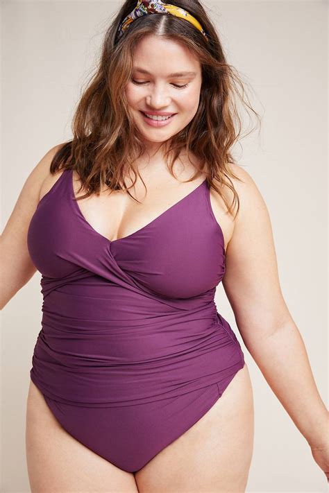 Plus Size Anthropologie Shirred Mid Rise Bikini Bottoms In Purple Size 2 X Womens In 2020