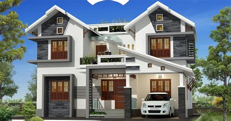 Attractive Exterior 4bhk Kerala Villa Design Indian Home Design