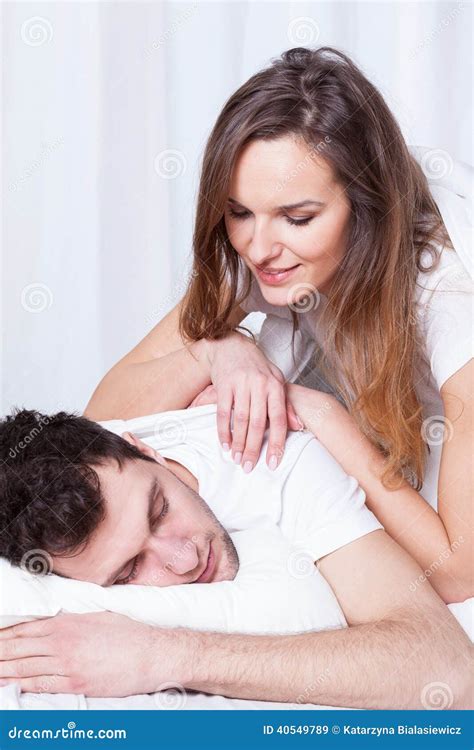 Wife Watching Husband Sleep