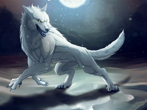 Howl at the rising moon with these anime wolf characters! white werewolf - Google Search | Werewolf, Canine art