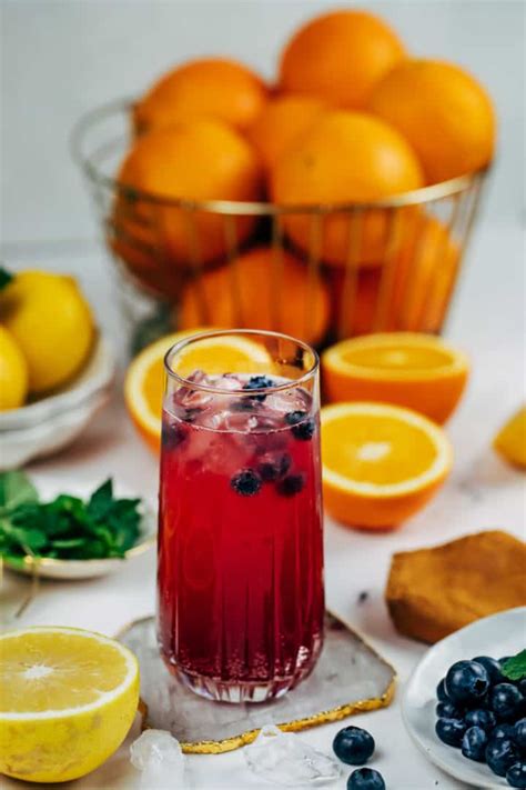 Blueberry Gin Cocktail And Mocktail Baking Ginger