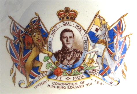 King Edward Viii 1937 Coronation Shallow Bowl Abdicated England Time