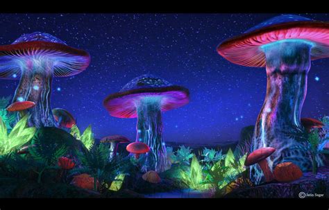 ArtStation - Glowing Mushrooms, Jatin sagar | Glowing ...