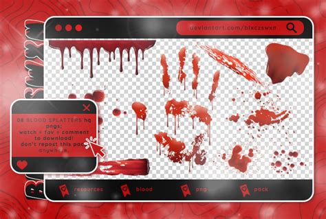 Blood Png Pack By Blxczswxn On Deviantart