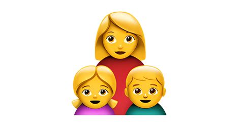 👩‍👧‍👦 Familia Con Una Madre Un Hijo Y Una Hija Emoji — Significado