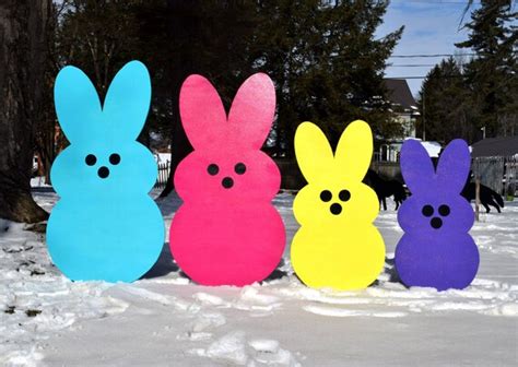 Giant Easter Peeps Yard Art Outdoor Easter Decoration