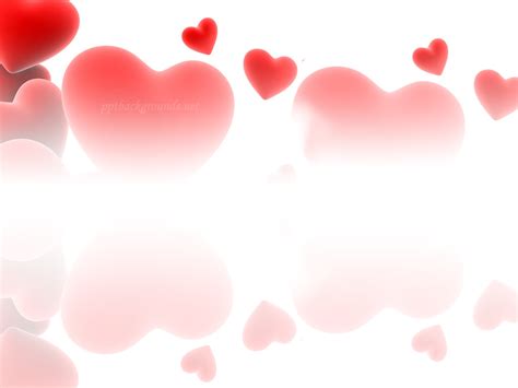Red Love Hearts Background For Powerpoint Love Ppt Templates