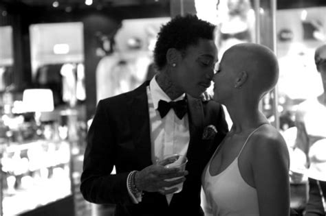 snapshot wiz khalifa and amber rose show off first official wedding photos the style news network