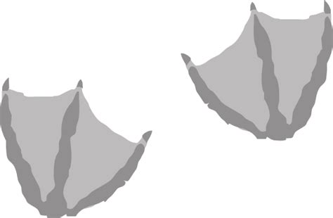 Gray Webbed Footprints Clip Art At Vector Clip Art Online