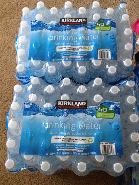 6 Cases Of Costco Water Is A One Month Supply Of Water For One Person