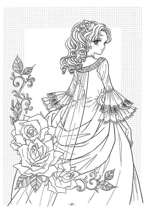 These beautiful princess colouring pages are just waiting to be coloured in by your little princess! Free Victorian woman fashion dress adult coloring pages ...