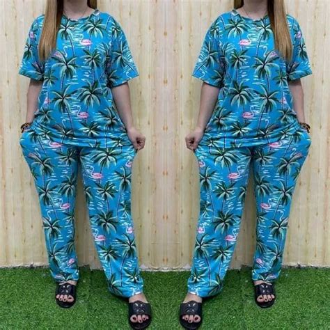 Floral Printed Terno Pajama With Side Pocket For Adult Fit Up To