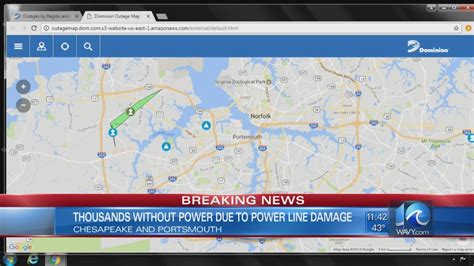 Weather Causing Power Outages In Chesapeake And Portsmouth Youtube