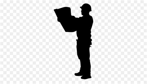 Silhouette Construction Worker Png Clip Art Library