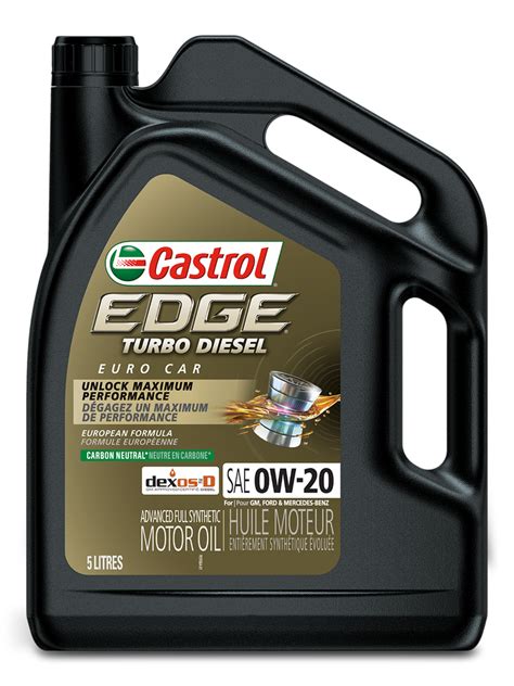 Castrol Edge 0w 20 Turbo Diesel Advanced Full Synthetic Motor Oil 5 L