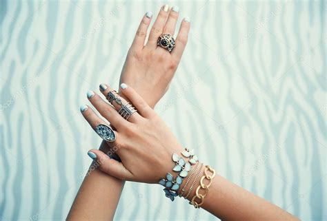 Female Hands With Jewelry — Stock Photo © Belchonock 130399068