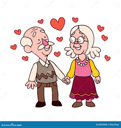 Old Couple Stock Vector Illustration Of Happy Aged 28459486