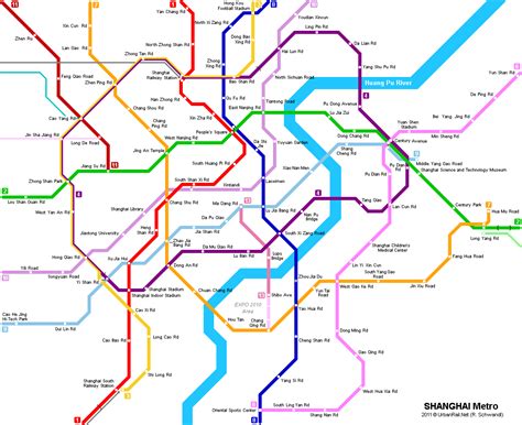 Shanghai Subway Map For Download Metro In Shanghai High Resolution