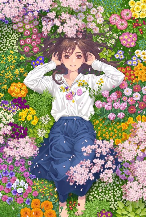 1206280 Colorful Anime Flowers Plants Anime Girls Rare Gallery
