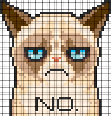 A complete guide to mastering pixel art, from beginner to pro. Grumpy Cat Perler Bead Pattern / Bead Sprite minecraft ...