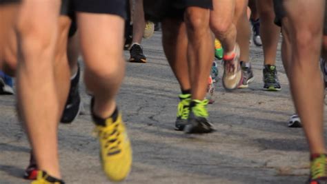 Runners Feet At Marathon Race Stock Footage Video 100 Royalty Free