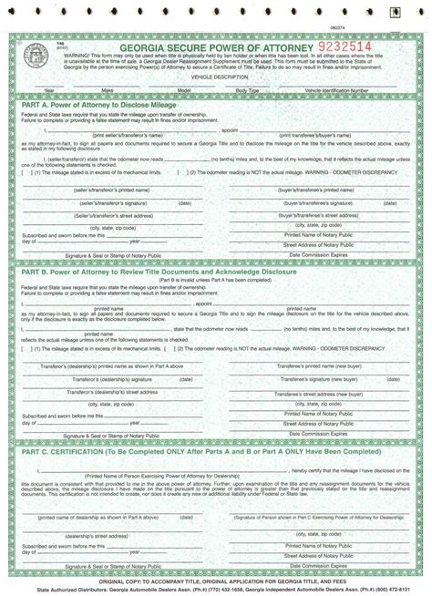 Ga Motor Vehicle Dealer Title Reassignment Supplement