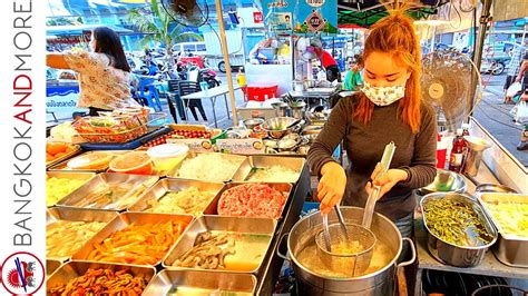Thai Street Food Night Market Chonburi Thailand Youtube