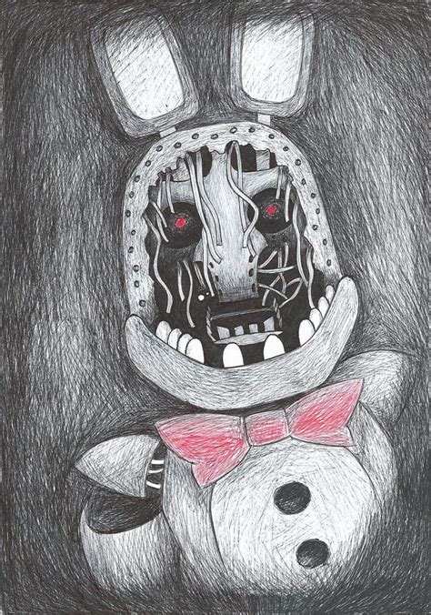 Withered Bonnie By Szpnia Fnaf Drawings Fnaf Coloring Pages Fnaf