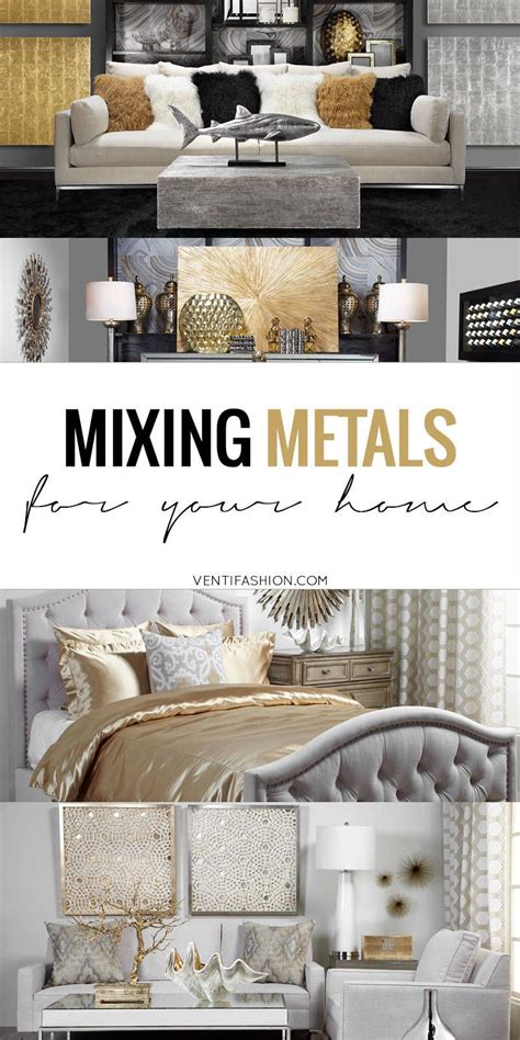The most common silver gold decor material is metal. Home Decor: Mixed Metals | Home decor, Gold home decor ...