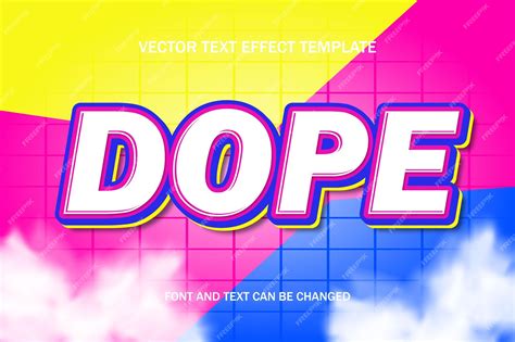 Premium Vector Dope Font Typography 3d Editable Text Effect Style