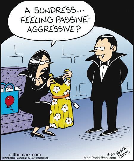 Passive Aggressive Vampire Husband Cartoon By Mark Parisi Halloween Jokes
