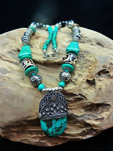 Tibetan Turquoise Necklace By Carolesart On Etsy 8000 Necklace
